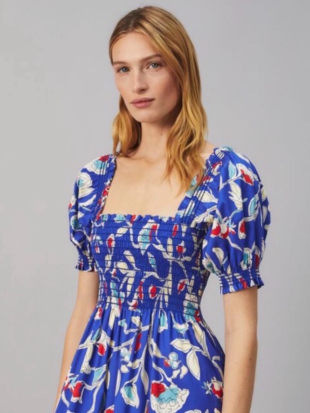 Tory Burch Smocked Painted Roses Dress- Collector’s Item (s) - Picture 5 of 11